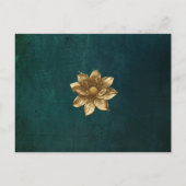 donkergroene RSVP-kaart Uitnodiging Briefkaart (Achterkant)