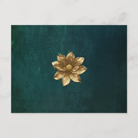  donkergroene RSVP-kaart Uitnodiging Briefkaart (Achterkant)