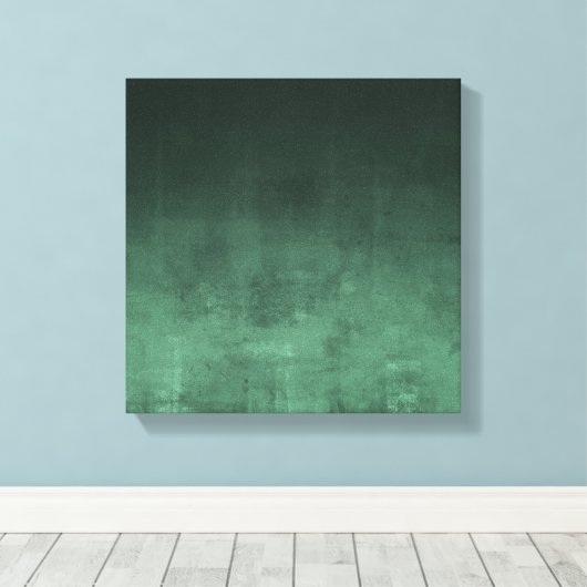 Donkergroene Rustic Abstract Canvas Afdruk (Insitu (Houten vloer))