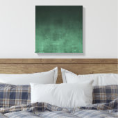 Donkergroene Rustic Abstract Canvas Afdruk (Insitu (Slaapkamer))