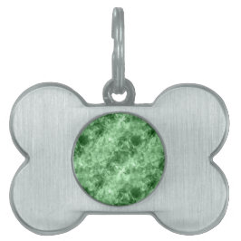 Donkergroene ruw textiel huisdieren naamplaatje