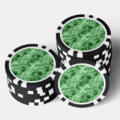 Donkergroene ruw textiel pokerchips (Opstapeling)