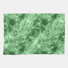 Donkergroene ruw textiel theedoek