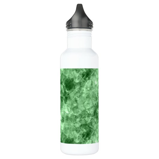 Donkergroene ruw textiel waterfles  (Links)