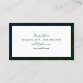 Donkergroene schaduw, natuurlijke steen visitekaartje (Achterkant)