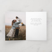 Donkergroene Schrift Cross Kerstmis / Vakantie Folie Wenskaart (Binnenlaag)