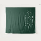 Donkergroene script bruiloftsfeest fotobackdrop wandkleed (Voorkant (horizontaal))