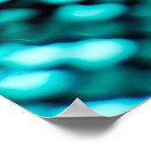 Donkergroene sequentie in glanzende textuur poster (Hoek)