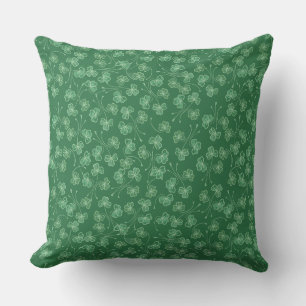 Donkergroene Shamrocks Pattern Pillow of Cushion Kussen