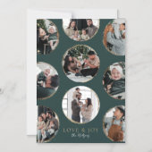 Donkergroene sierlijke elegantie magnetische fotok magnetische uitnodiging (Voorkant)