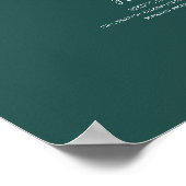 Donkergroene Signature Dranken Bord Poster (Hoek)