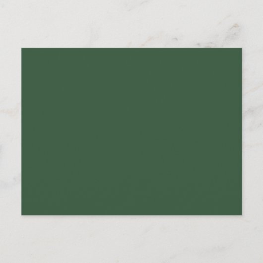 Donkergroene smaragd effen kleur briefkaart (Voorkant)