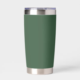 Donkergroene smaragd effen kleur geïsoleerde drinkbeker