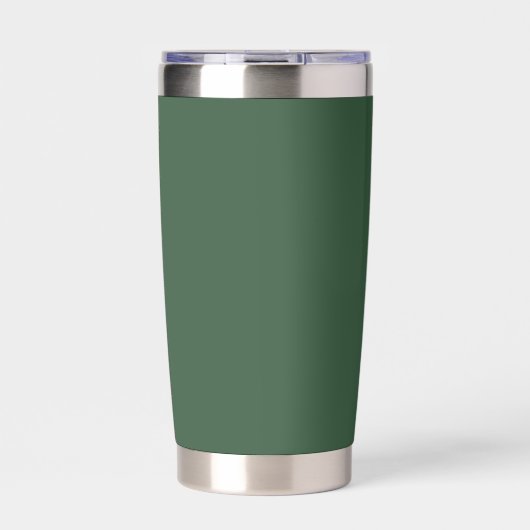 Donkergroene smaragd effen kleur geïsoleerde drinkbeker (Voorkant)