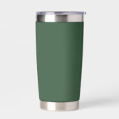 Donkergroene smaragd effen kleur geïsoleerde drinkbeker (Links)