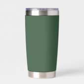 Donkergroene smaragd effen kleur geïsoleerde drinkbeker (Achterkant)