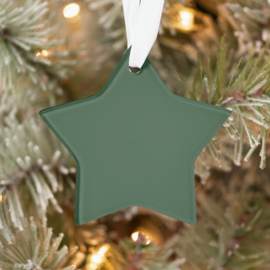 Donkergroene smaragd effen kleur ornament (Boom)