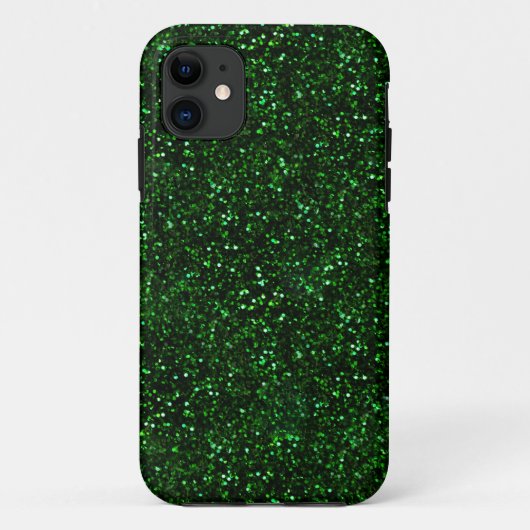 Donkergroene smaragd glitter Case-Mate iPhone case (Achterkant)
