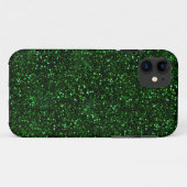 Donkergroene smaragd glitter Case-Mate iPhone case (Achterkant (horizontaal))
