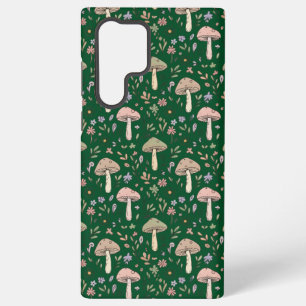 Donkergroene Smaragd Paddenstoelen Naadloos Sofist Samsung Galaxy Hoesje