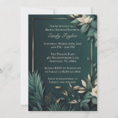 Donkergroene smaragdgroene bloem kaart (Voorkant)