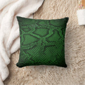 Donkergroene snakeskin-patroonkussens 2 kussen (Deken)