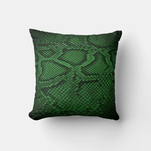 Donkergroene snakeskin-patroonkussens 2 kussen (Voorkant)