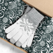 Donkergroene sneeuwvlokken en kerstwervelingen tissuepapier