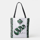 Donkergroene sport Volleyball Star | DIY-tekst Tote Bag (Achterkant)