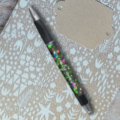 donkergroene sprankeling pen