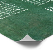 Donkergroene startkaart poster (Hoek)