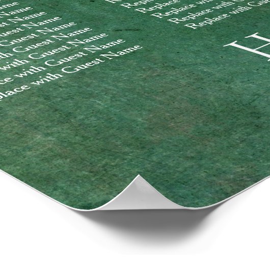 Donkergroene startkaart poster (Hoek)