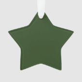 Donkergroene ster acryl ornament (voorkant)