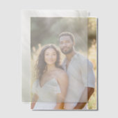 Donkergroene streaks vellum uitnodigingen (Offset (Koppel))