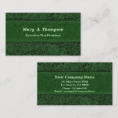 Donkergroene Stucco-structuur Visitekaartje (Voorkant / Achterkant)