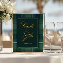 Donkergroene Tartan Polo Plaid Kaarten en Cadeaus 