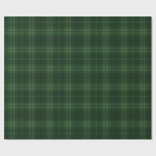 Donkergroene tartan, Schotse patroonplaat Cadeaupapier (Vlak)