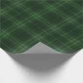 Donkergroene tartan, Schotse patroonplaat Cadeaupapier (Hoek)