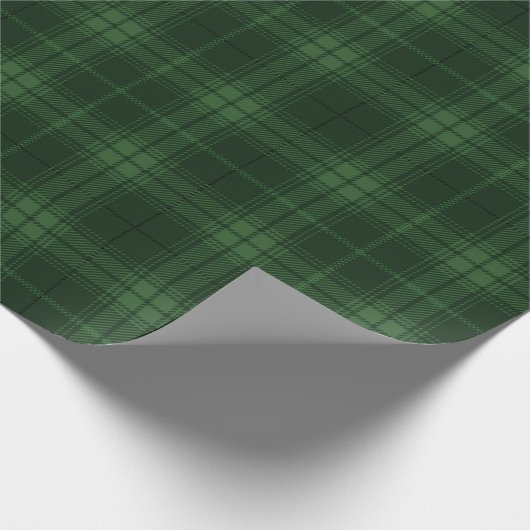 Donkergroene tartan, Schotse patroonplaat Cadeaupapier (Hoek)
