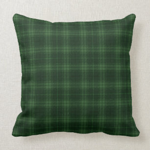 Donkergroene tartan, Schotse patroonplaat Kussen