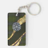 Donkergroene tartan sleutelhanger (achterkant)
