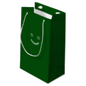 Donkergroene tas klein cadeauzakje (Achterkant Gekanteld)