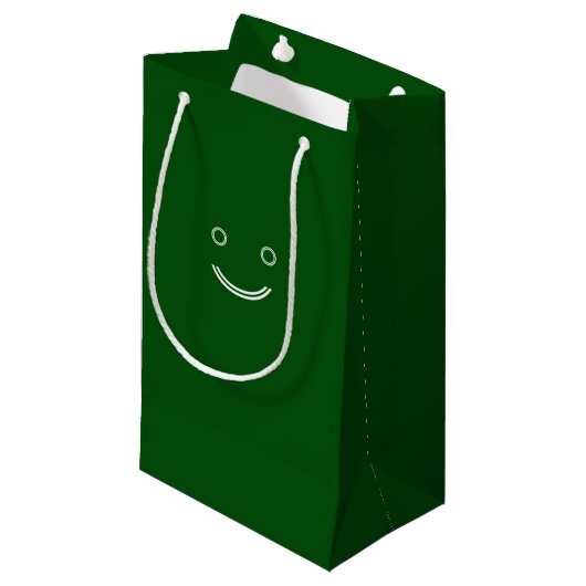 Donkergroene tas klein cadeauzakje (Voorkant Gekanteld)