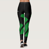 Donkergroene team/Club-Leggings met Fake Shorts Leggings (Achterkant)