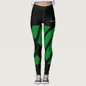 Donkergroene team/Club-Leggings met Fake Shorts Leggings (Voorkant)
