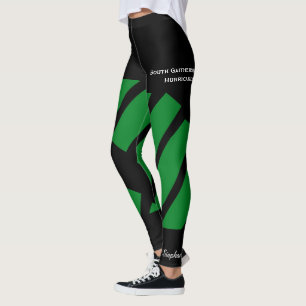 Donkergroene team/Club-Leggings met Fake Shorts Leggings