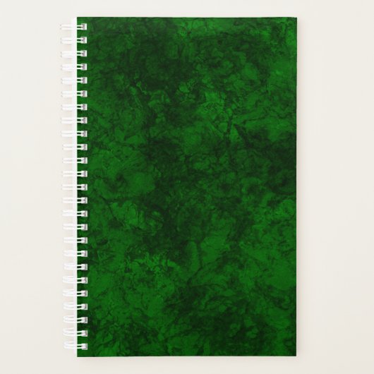 Donkergroene textuur, getextureerd, zacht marmer g planner (Voorkant)