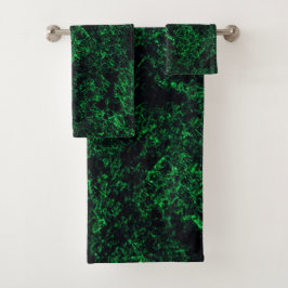 Donkergroene textuur, vernietigd of bijtend sponsj bad handdoek