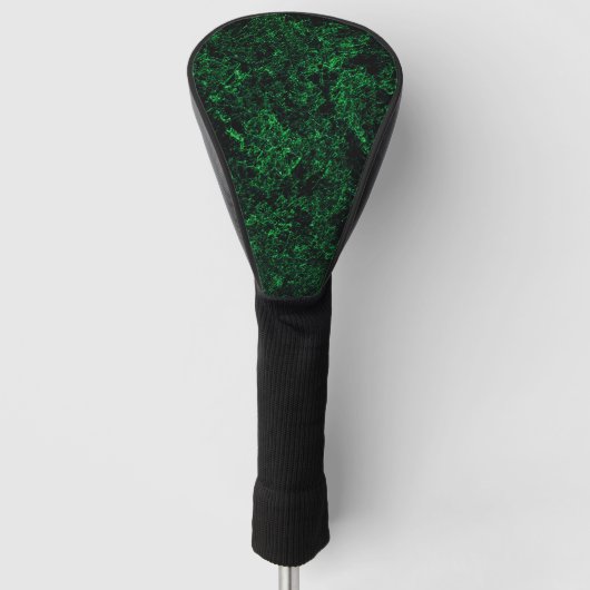 Donkergroene textuur, vernietigd of bijtend sponsj golfheadcover (Voorkant)