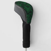 Donkergroene textuur, vernietigd of bijtend sponsj golfheadcover (Schuin)